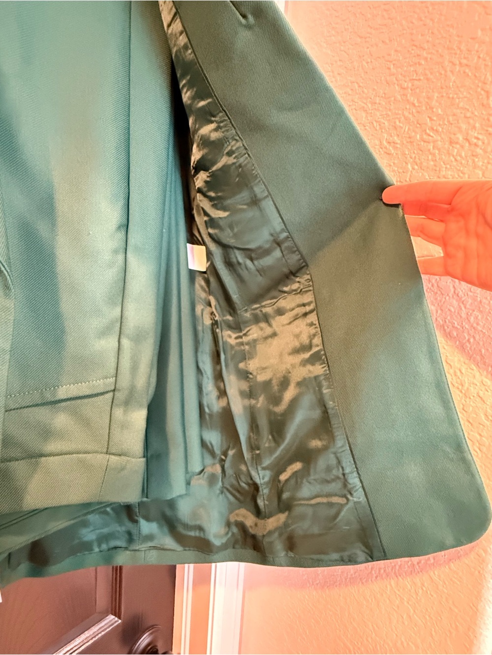 NWT LIDO SCULPTED ITALIAN WOOL BLAZER | GREEN | SIZE 10 - Picture 6 of 6